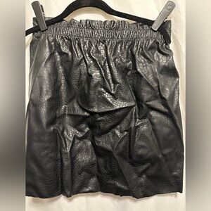 Black Faux Leather Skirt